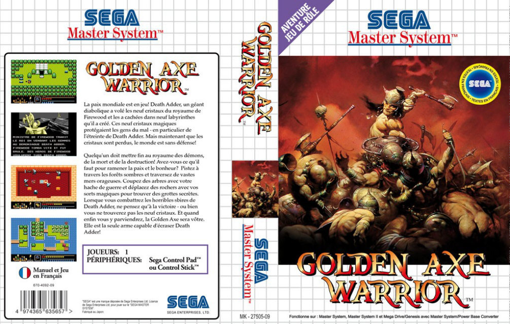 Golden Axe Warrior on Sega Master System online